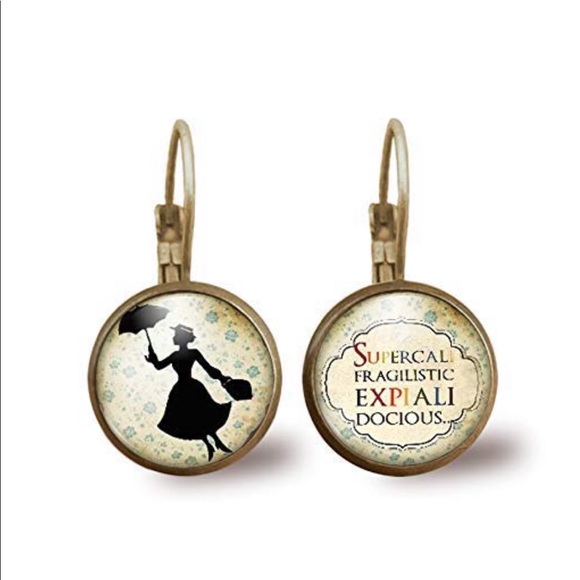 Jewelry - Cabochon earrings"Mary poppins", woman christmas